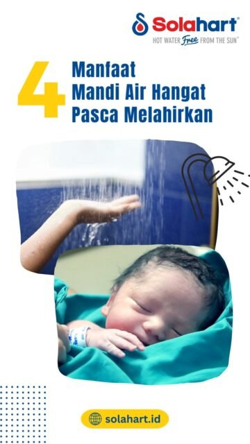 Mandi air hangat pasca melahirkan memiliki beberapa manfaat diantarannya yaitu pemulihan nyeri otot, relaksasi tubuh, mengurangi stres dan cemas.

Solahart
Free Hot Water from The Sun
www.solahart.id

#solahartindonesia
#waterheater
#solarwaterheater
#pemanasair
#pemanasairterbaik
#freehotwaterfromthesun
#simedprakarsaindonesia